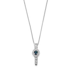 0.21 Carat Brazilian Alexandrite and Diamond Pendant Made in Platinum