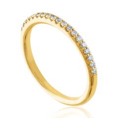 0.21 Carat Diamond Gold Half Band Ring