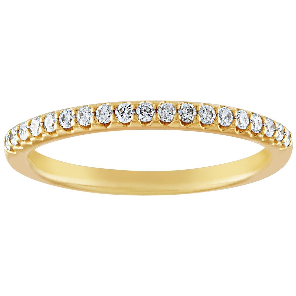 0.21 Carat Diamond Gold Half Band Ring