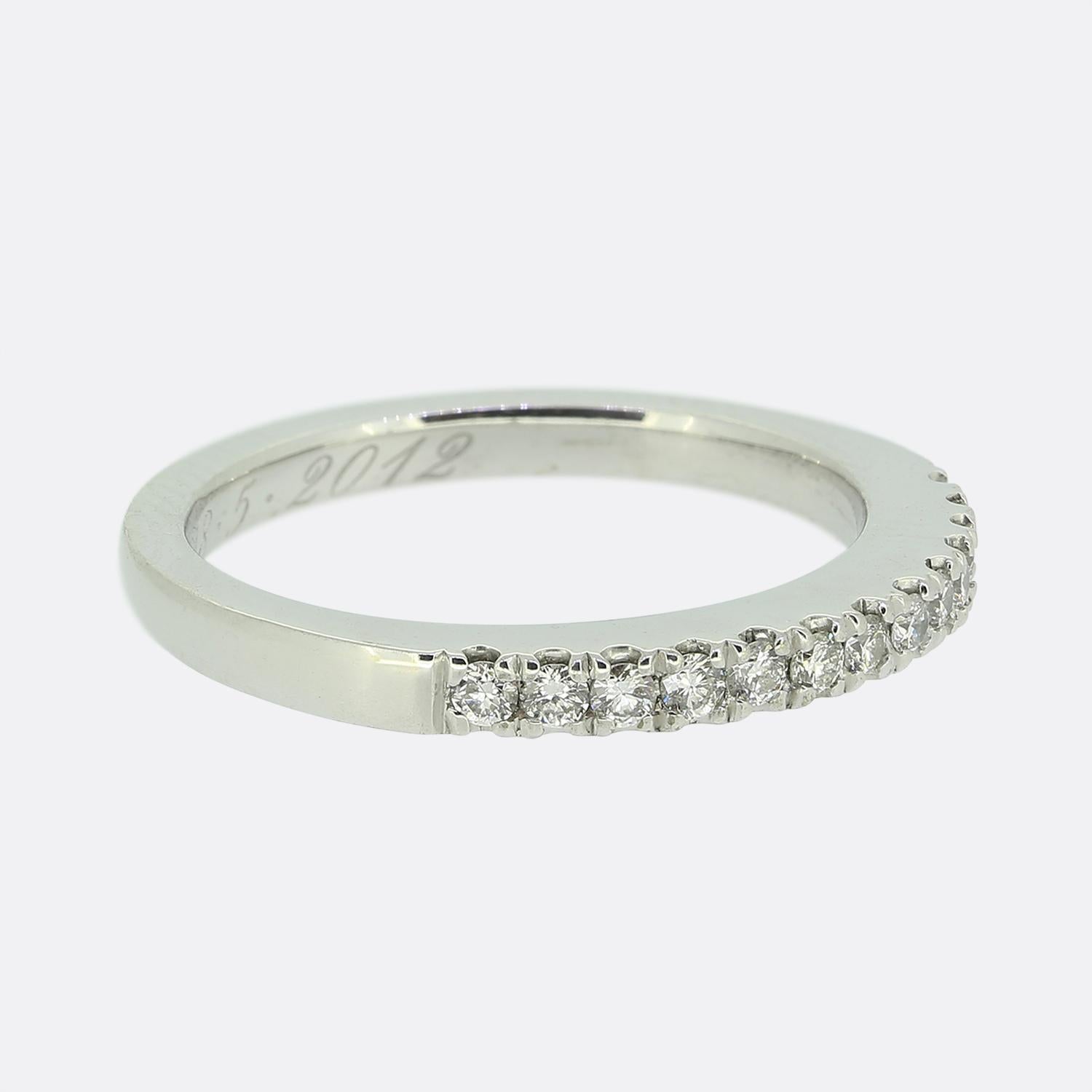 Brilliant Cut 0.21 Carat Diamond Half-Eternity Ring For Sale