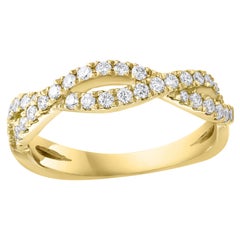 0.21 Carat Diamond Wedding Ring in 18K Yellow Gold 