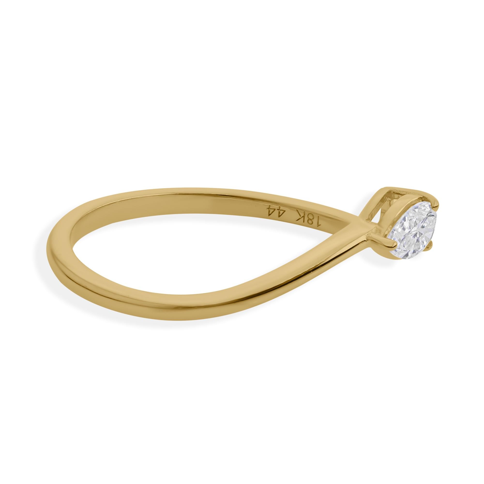 For Sale:  0.21 Carat Pear Cut Dainty Diamond Promise Ring Gift for Her 18k Yellow Gold 3
