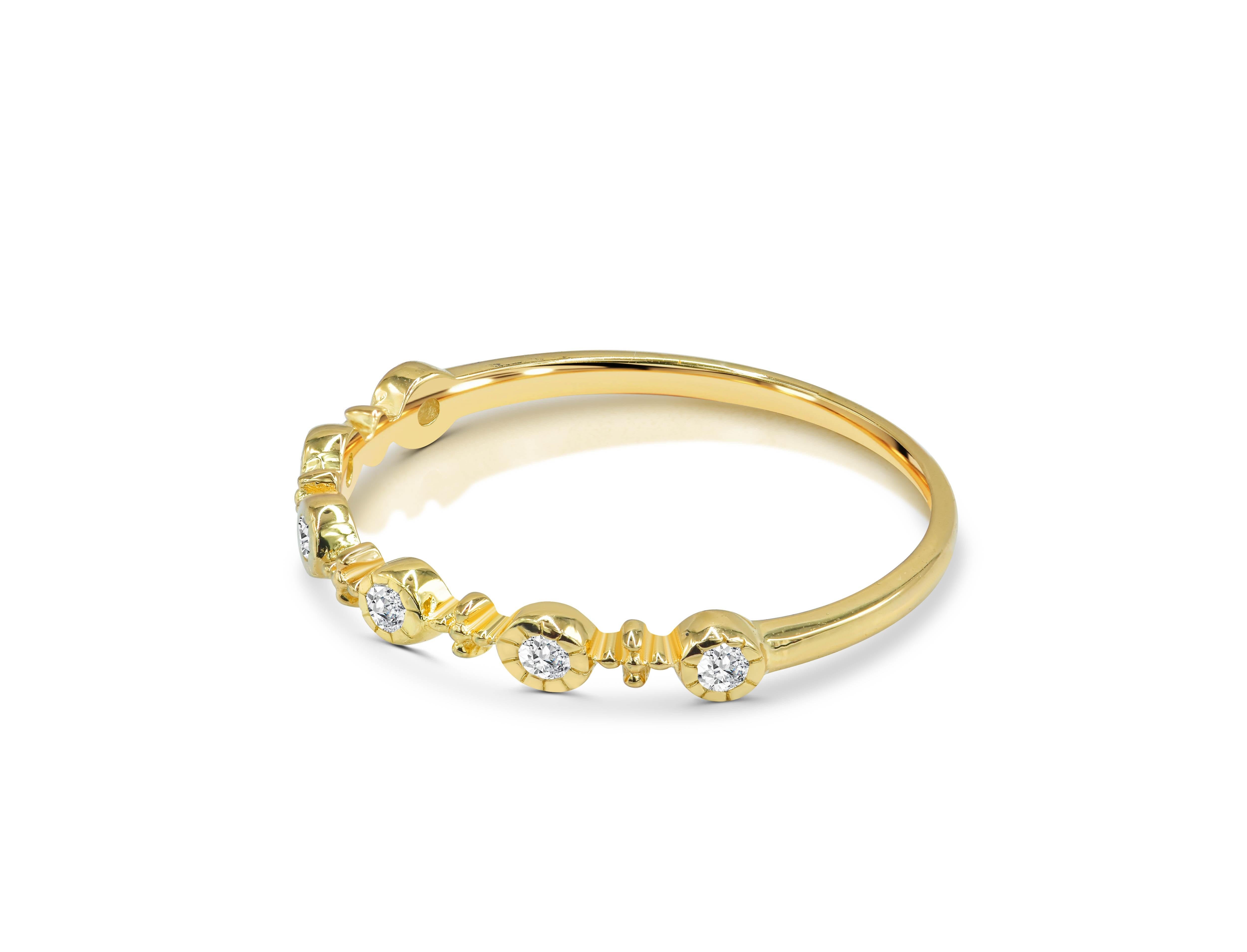 En vente :  Bague de fiançailles avec diamant 0,21 Ct en or 18K 3