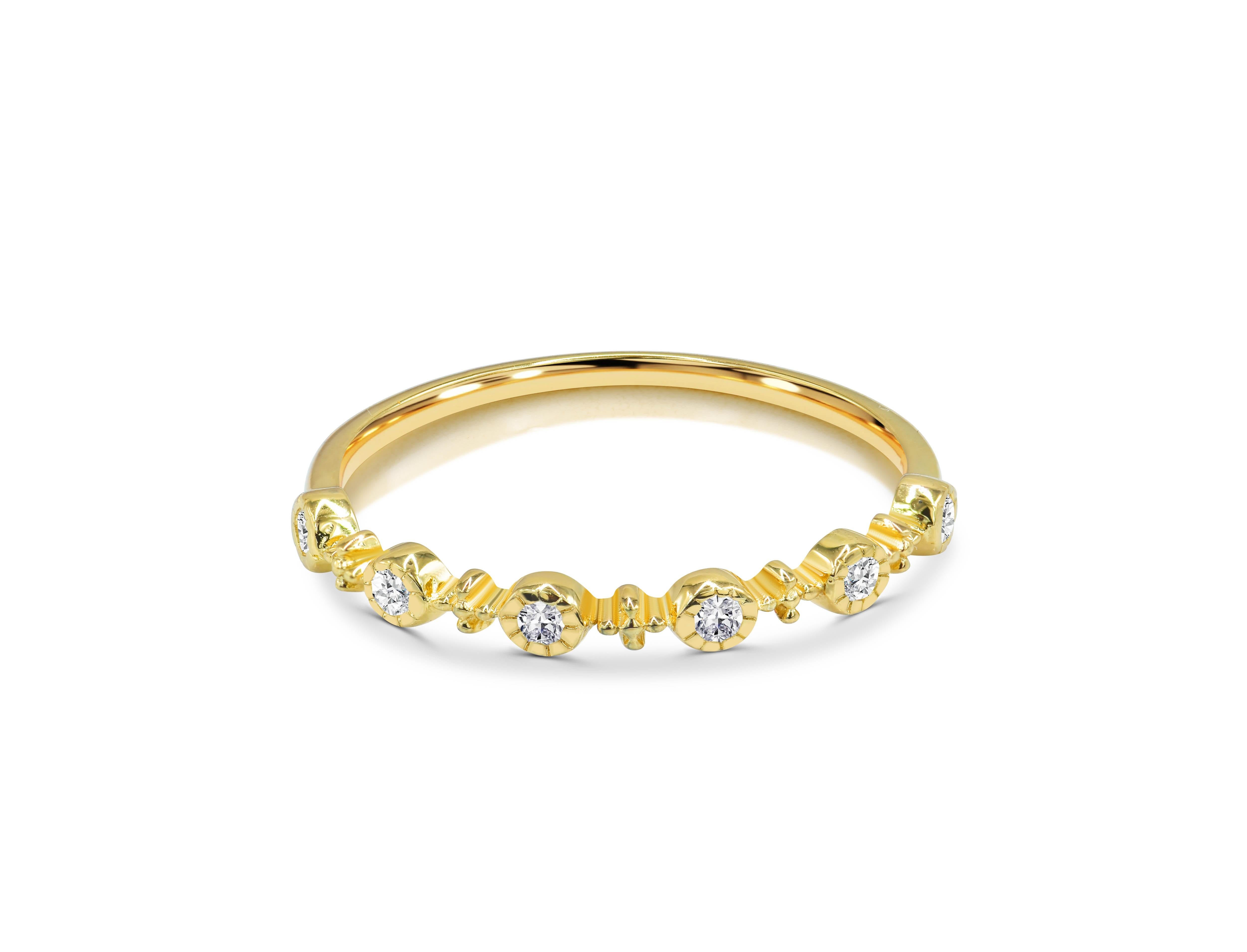 En vente :  Bague de fiançailles avec diamant 0,21 Ct en or 18K 5