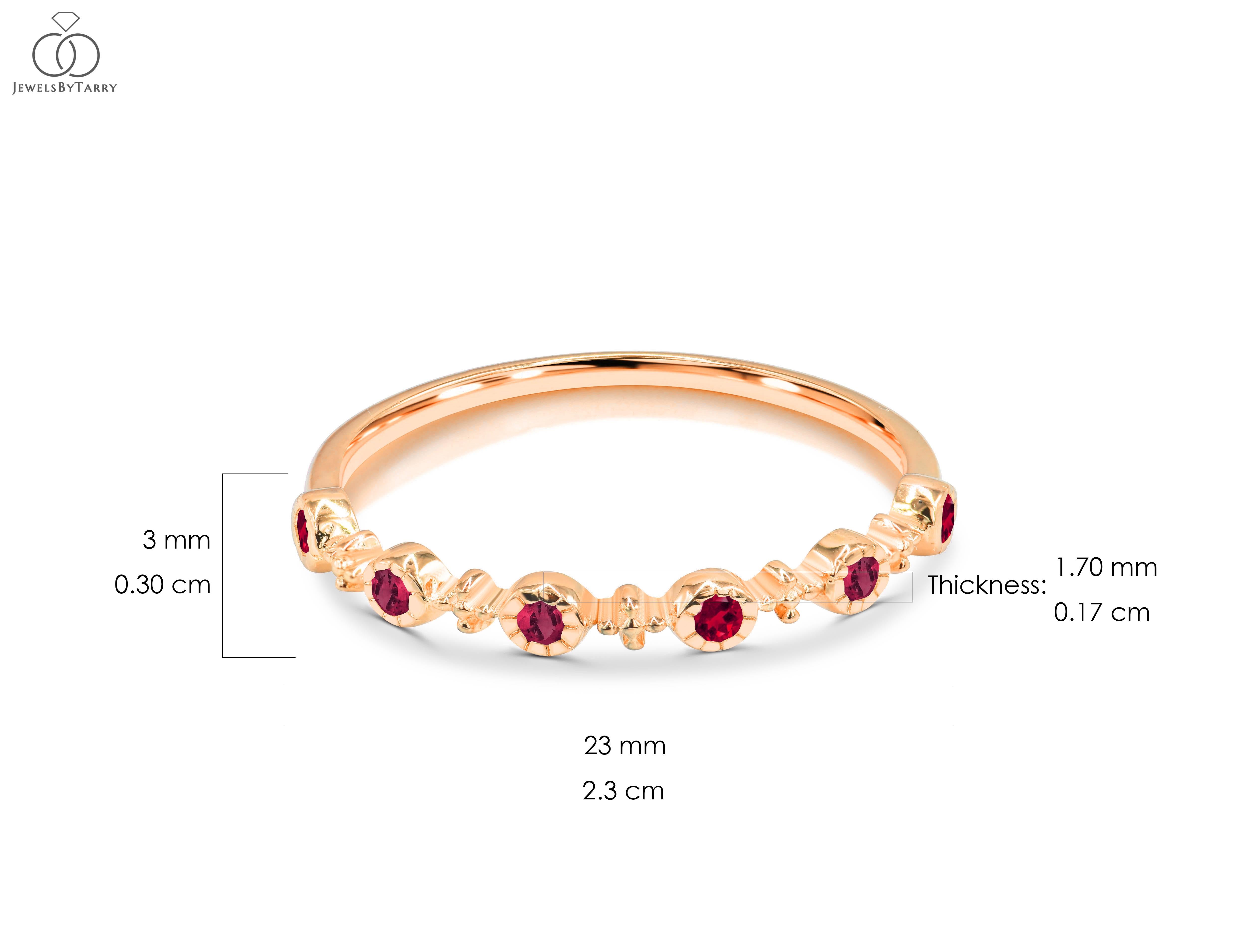 For Sale:  0.21 Ct Ruby, Emerald and Sapphire Ring in 14k Gold 11
