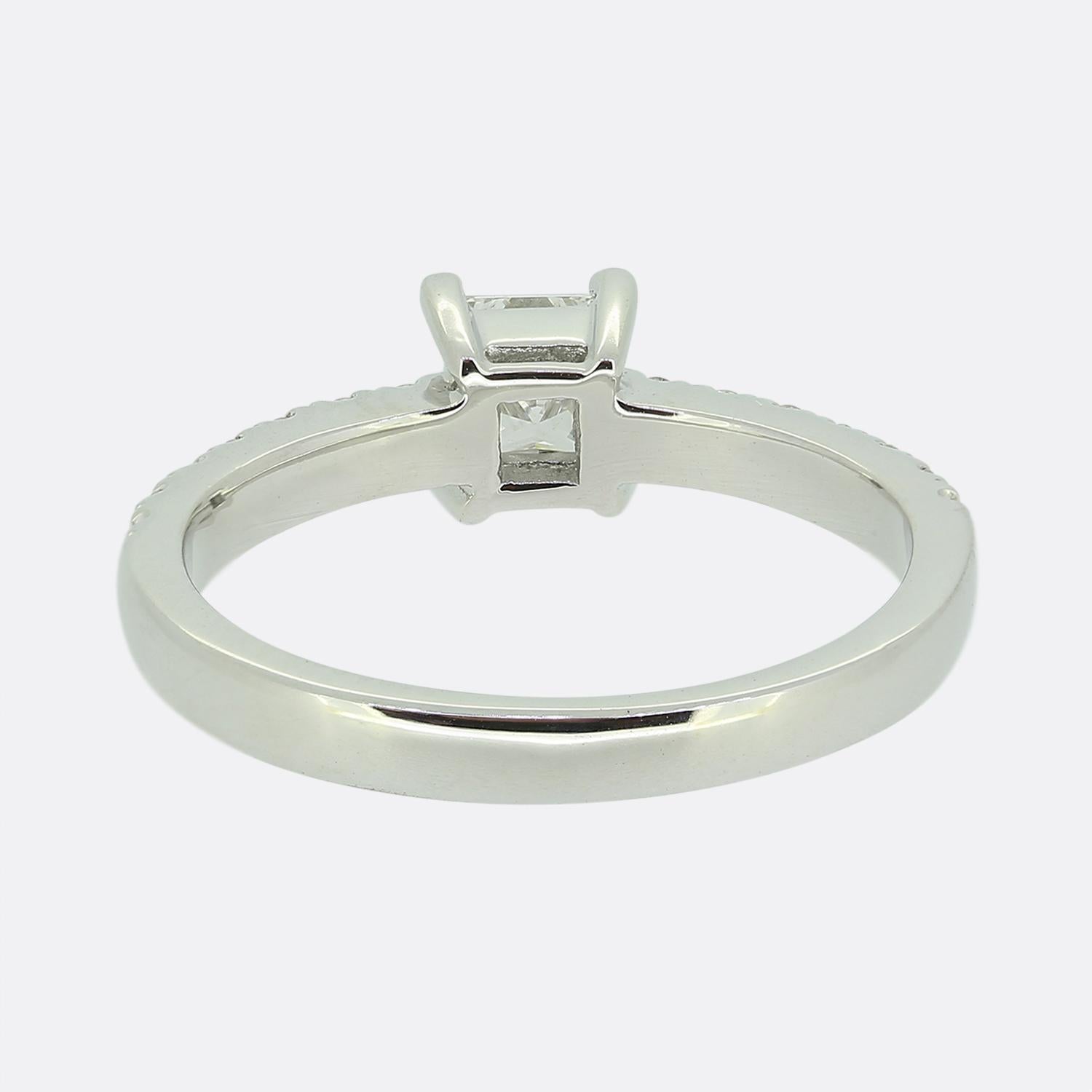 0.22 Karat Diamant Solitär-Ring mit Prinzessinnenschliff im Zustand „Hervorragend“ im Angebot in London, GB