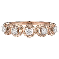 0.22Ct Diamond 5 Stones Ring in 18 Karat Gold