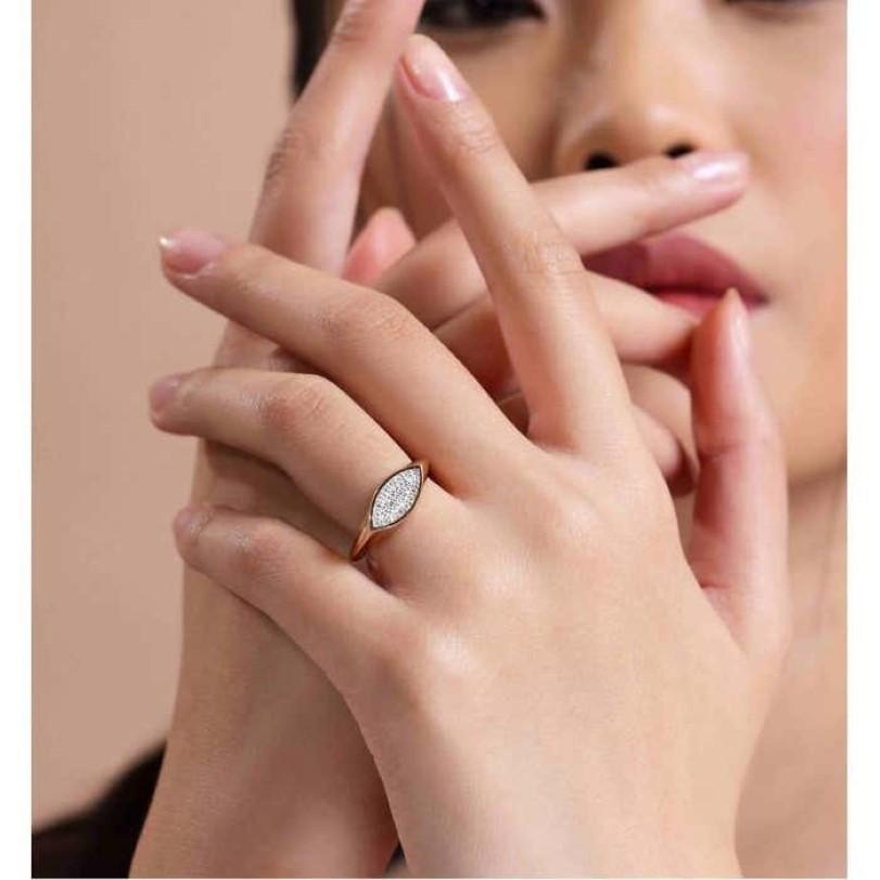 Anillo marquesa de diamantes de 0,22 ct Moderno en venta