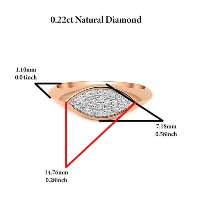 Anillo marquesa de diamantes de 0,22 ct en Nuevo estado para la venta en Fatih, 34