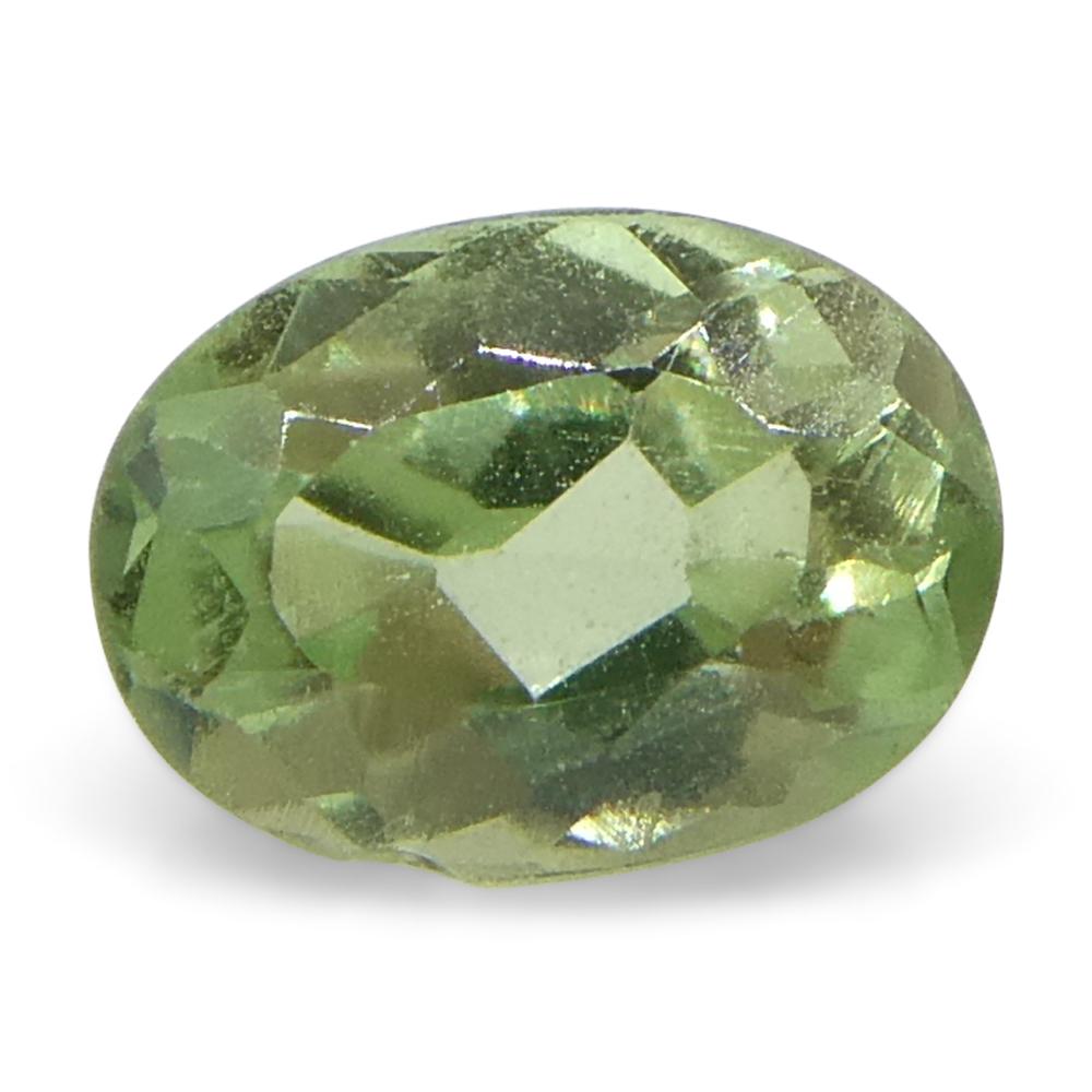 Women's or Men's 0.22ct Oval Yellowish Green to Greyish Purple Alexandrite from Brazil For Sale