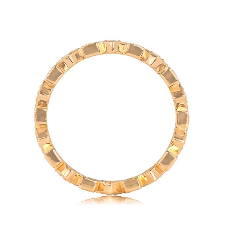 Round Cut 0.22ct Round Brilliant Cut Diamond Eternity Band Ring, 18k Yellow Gold For Sale