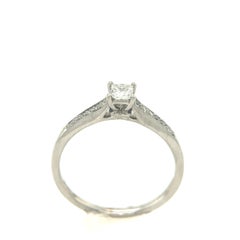 0.22ct Solitaire Centre Stone Diamond Engagement Ring in 9ct White Gold