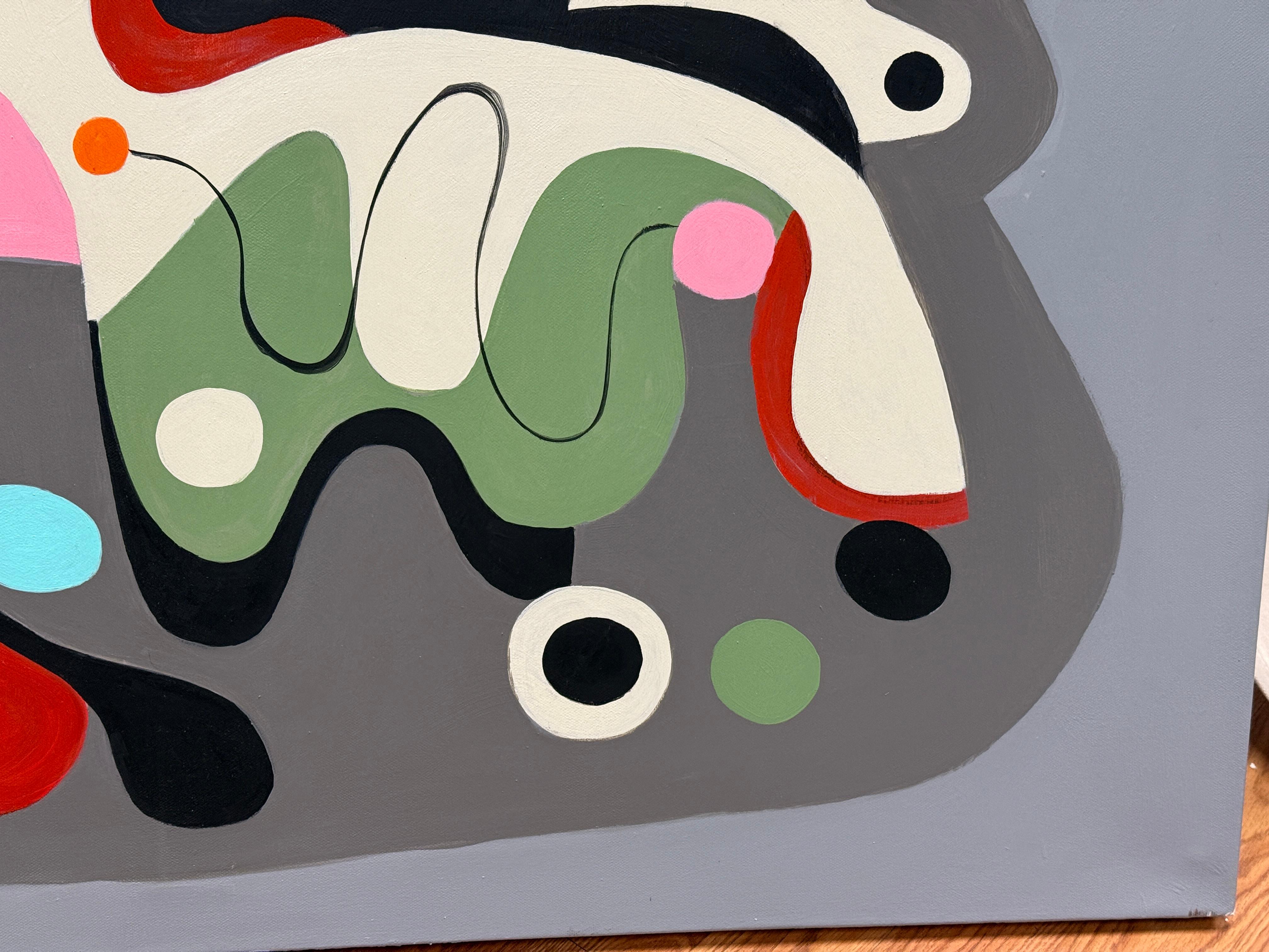 American @023 Abstract by Noted Palm Springs Artist Gary Janis For Sale