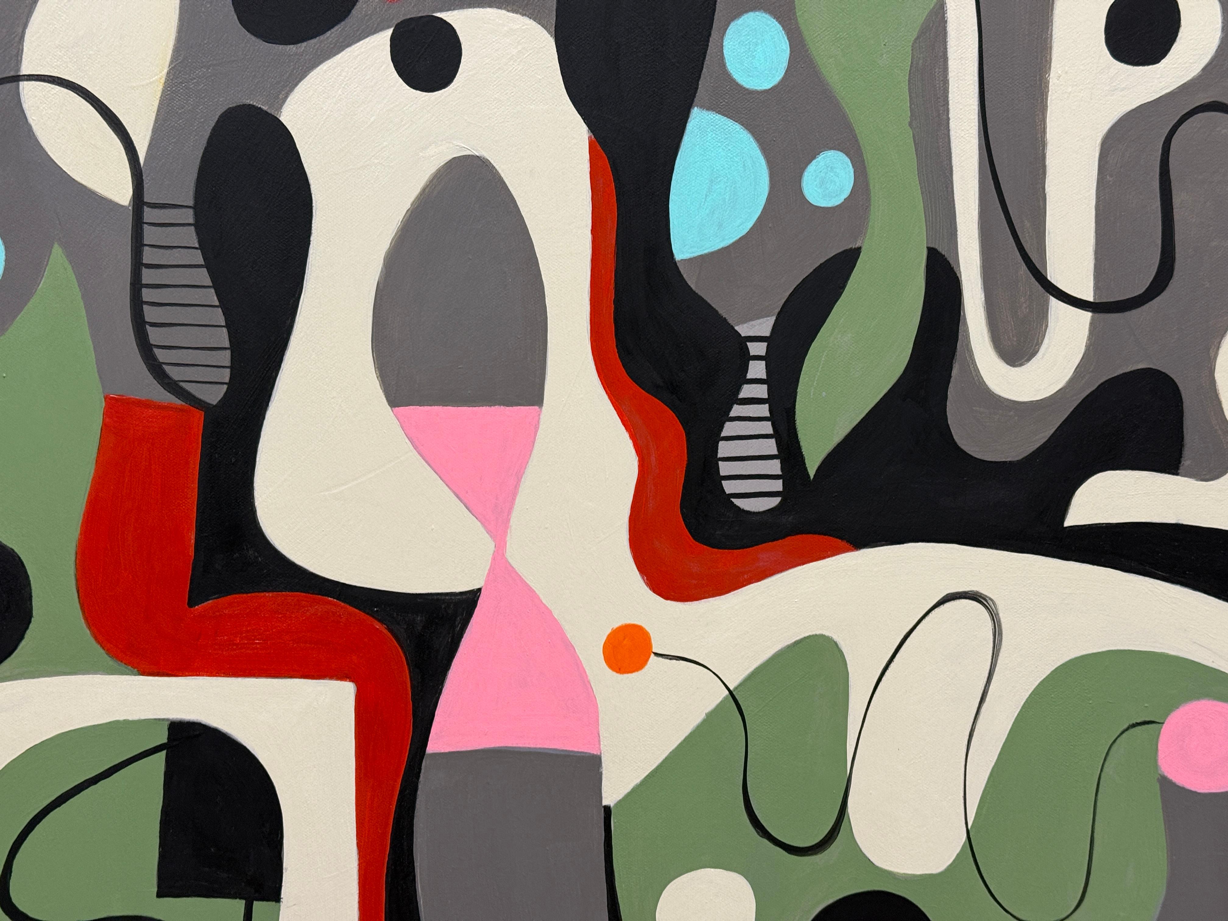 Hand-Painted @023 Abstract by Noted Palm Springs Artist Gary Janis For Sale