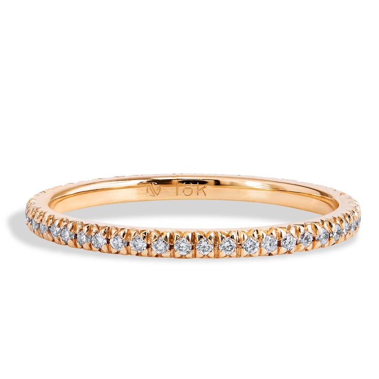 3mm Eternity Bang Ring In 18k Rose Gold Filled main image 1