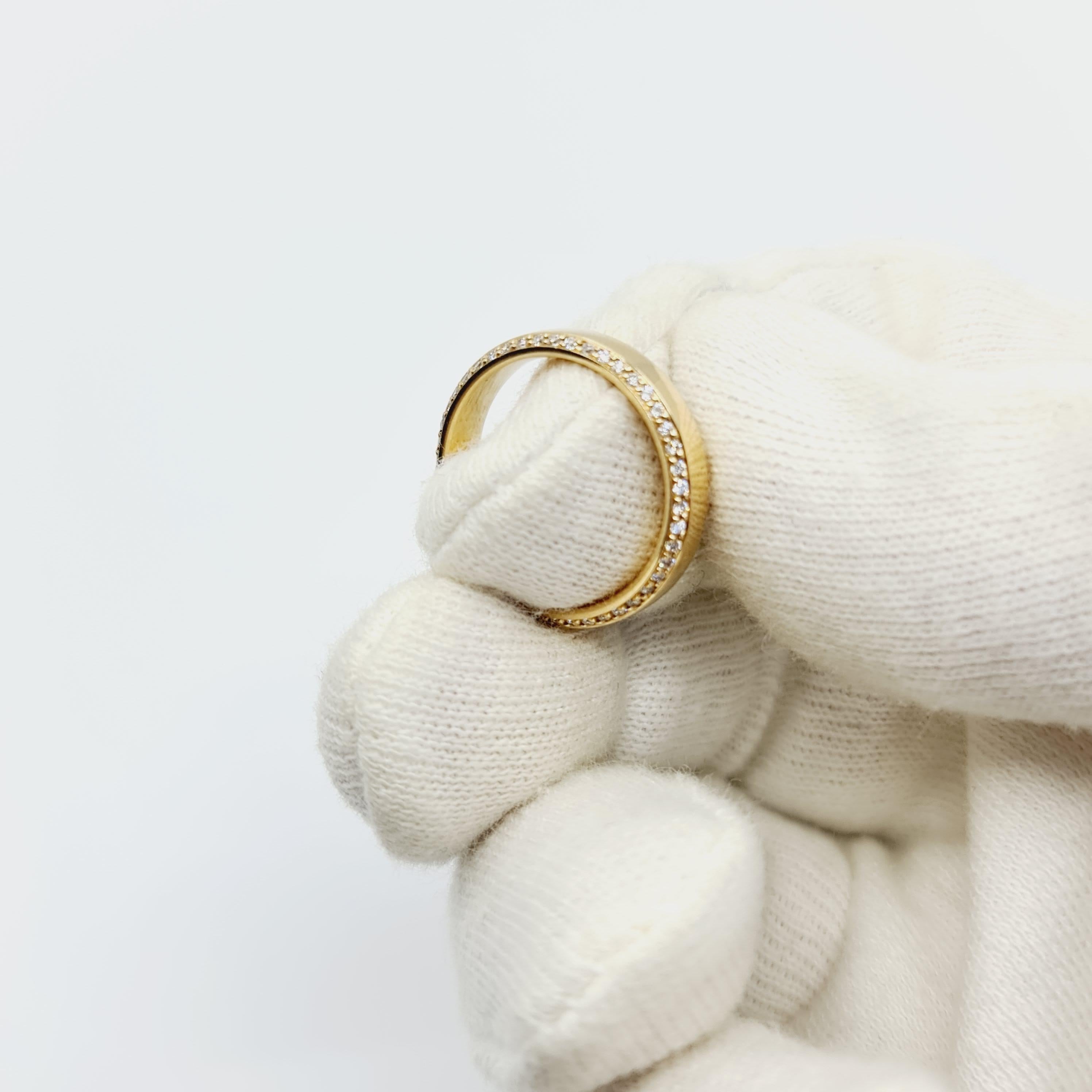 0.23 Carat Diamond Ring G/VS 14k Gold, Brilliant Cut Pave Diamonds For Sale 4
