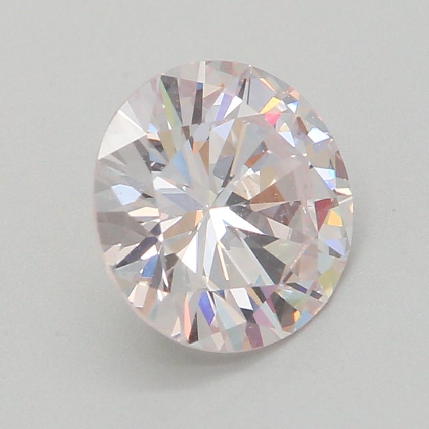 0.72-CARAT, FAINT PINK, ROUND CUT DIAMOND VS1 Clarity GIA Certified For Sale 4