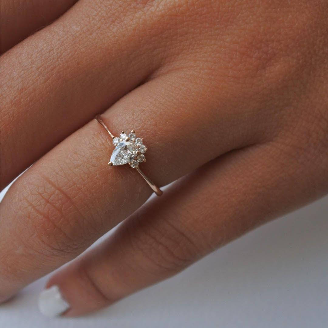 half carat pear shaped diamond