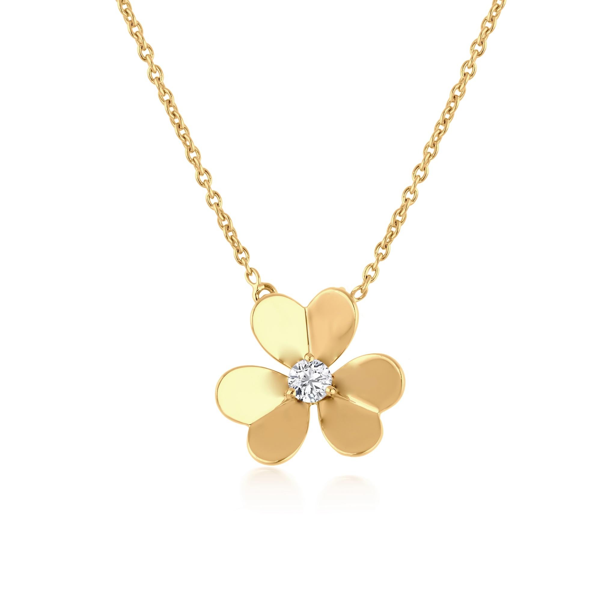 Cast from 14-karat gold, these exquisite necklace is handset with 0.23 carats of sparkling diamonds.

FOLLOW SPECTRUM JEWELS storefront to view the latest collection & exclusive pieces. Spectrum Jewels is proudly rated as a Top Seller on 1stdibs