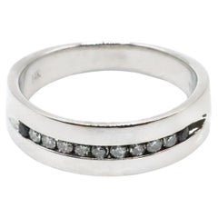 0.23 Carats Signed Vera Wang Diamond & Sapphire Wedding Ring