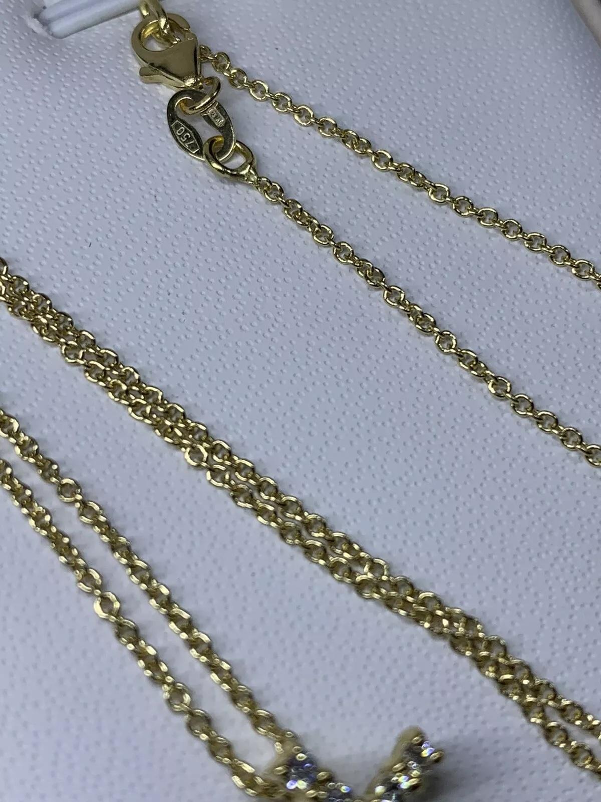 0.23ct Diamond Cross Chunky Pendentif en or jaune 18ct 16 pouces Unisexe en vente