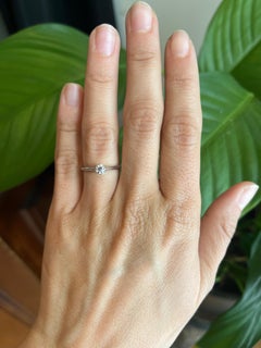 0.23ct Diamond Solitaire Engagement Ring Tiffany & Co. Knife-Edge Platinum