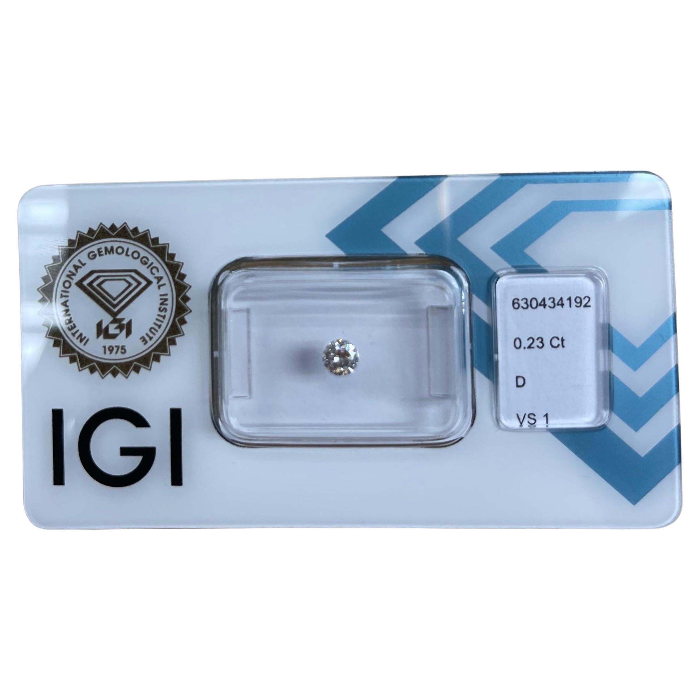 0.23CT IGI Certified Round Brilliant For Sale