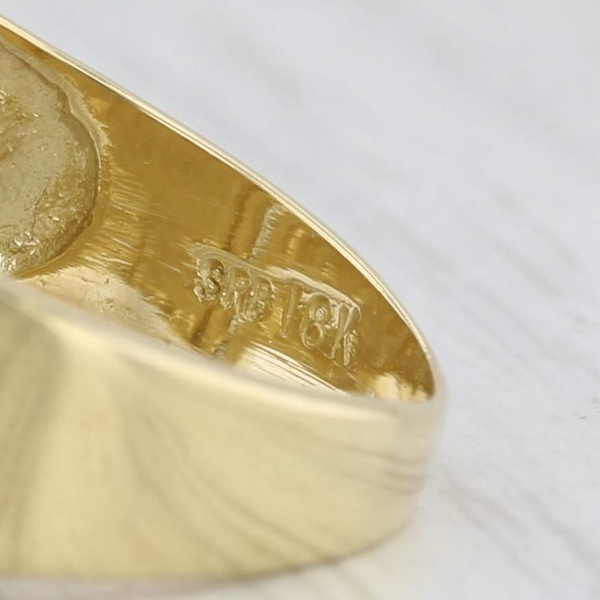 0.23ctw Diamond Beveled Ring 18k Yellow Gold Size 8 2