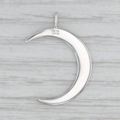 0.23ctw Diamond Encrusted Crescent Moon Pendant 18k White Gold