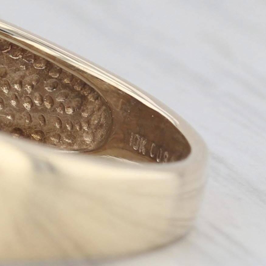 0.23ctw Diamond Men's Ring 10k Yellow Gold Size 10.5 Wedding Band 4