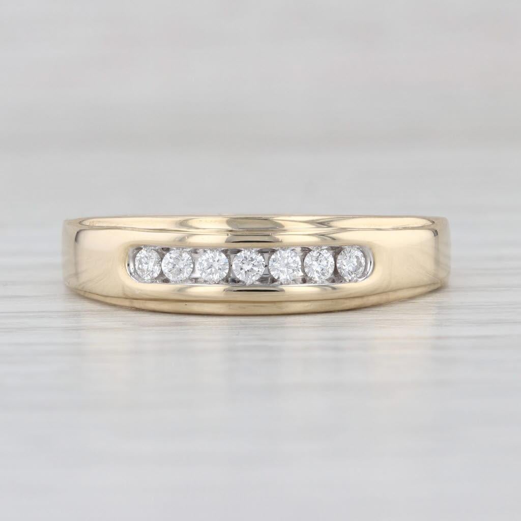 0.23ctw Diamante Anillo de Boda para Hombre en Oro Amarillo de 14k Talla 12.5 en Bueno estado para la venta en McLeansville, NC