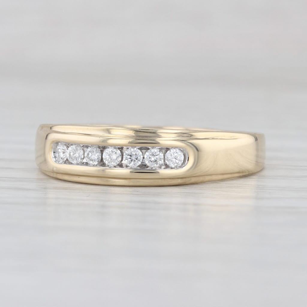 0.23ctw Diamante Anillo de Boda para Hombre en Oro Amarillo de 14k Talla 12.5 en venta 1
