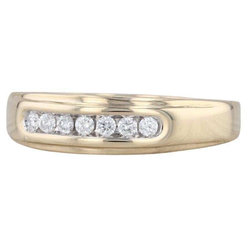 0.23ctw Diamond Men
s Wedding Band 14k Yellow Gold Size 12.5 Ring