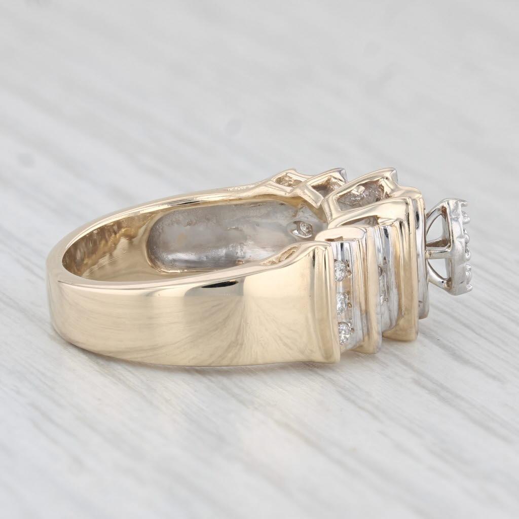 0.23ctw Diamond Ring 10k Yellow Gold Size 7 Engagement 1