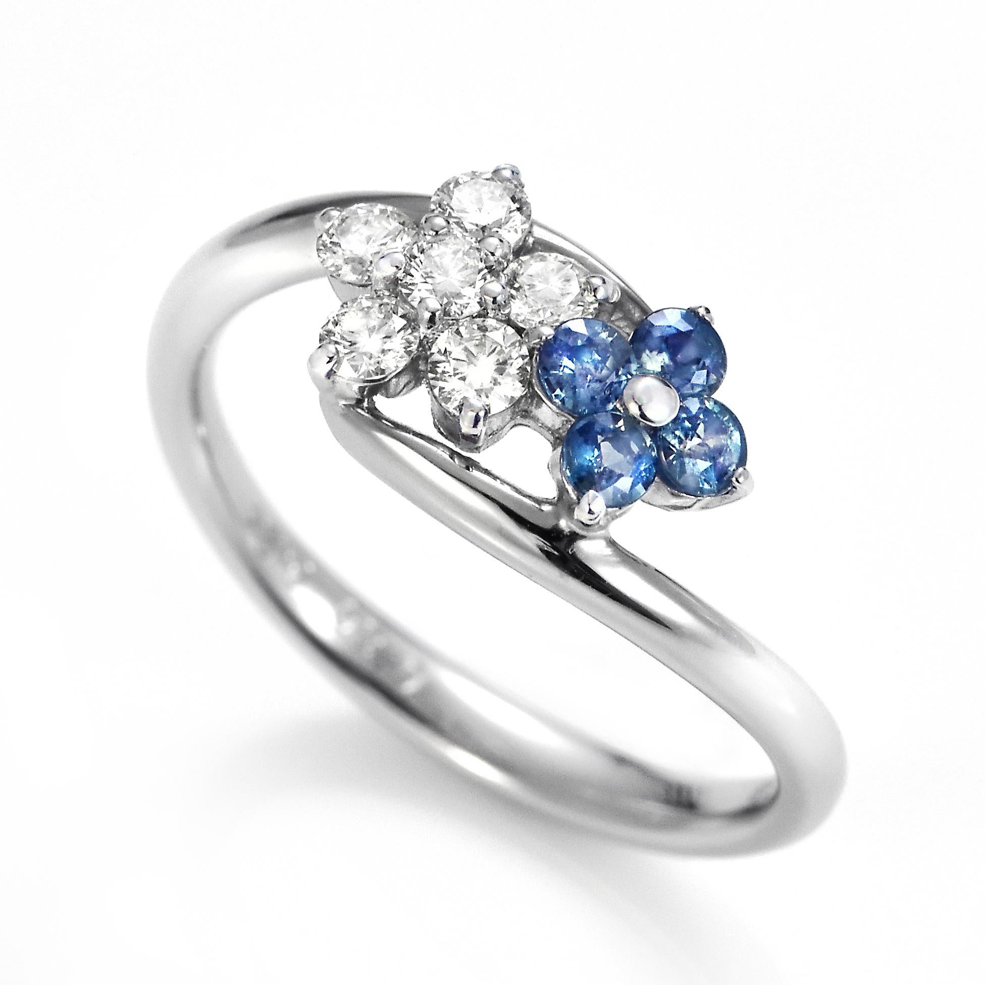 A gorgeous ring featuring 0.24 Carat, Nature Brazilian Alexandrite and 0.30 Carats of Diamond Accents set in Platinum. Alexandrites produce a natural color-change phenomenon as they exhibit a Bluish Green Color under Fluorescent Light whereas a