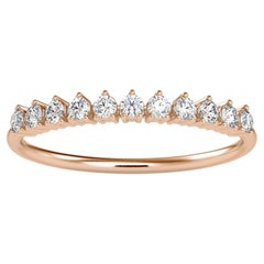 Bague en or rose 14K avec diamant de 0,24 carat