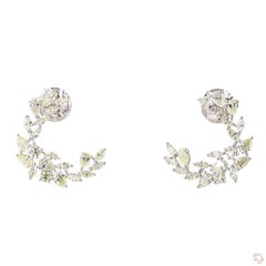 0.24 Carat Round Brilliant Cut Diamond Gold Earrings