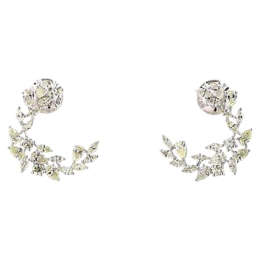 0.24 Carat Round Brilliant Cut Diamond Gold Earrings