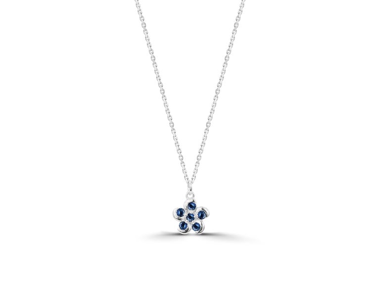 Collier trèfle en or 18 carats avec émeraudes, rubis et saphirs 0,04