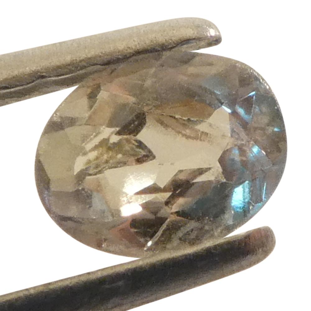 0.24ct Oval Yellowish Green to Yellowish Brown Alexandrite from Brazil For Sale 6