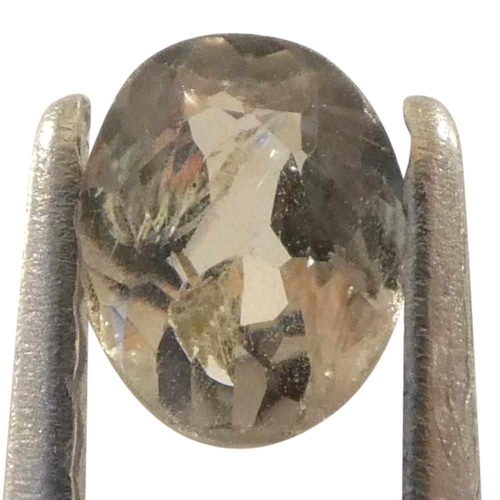 0.24ct Oval Yellowish Green to Yellowish Brown Alexandrite from Brazil For Sale 7