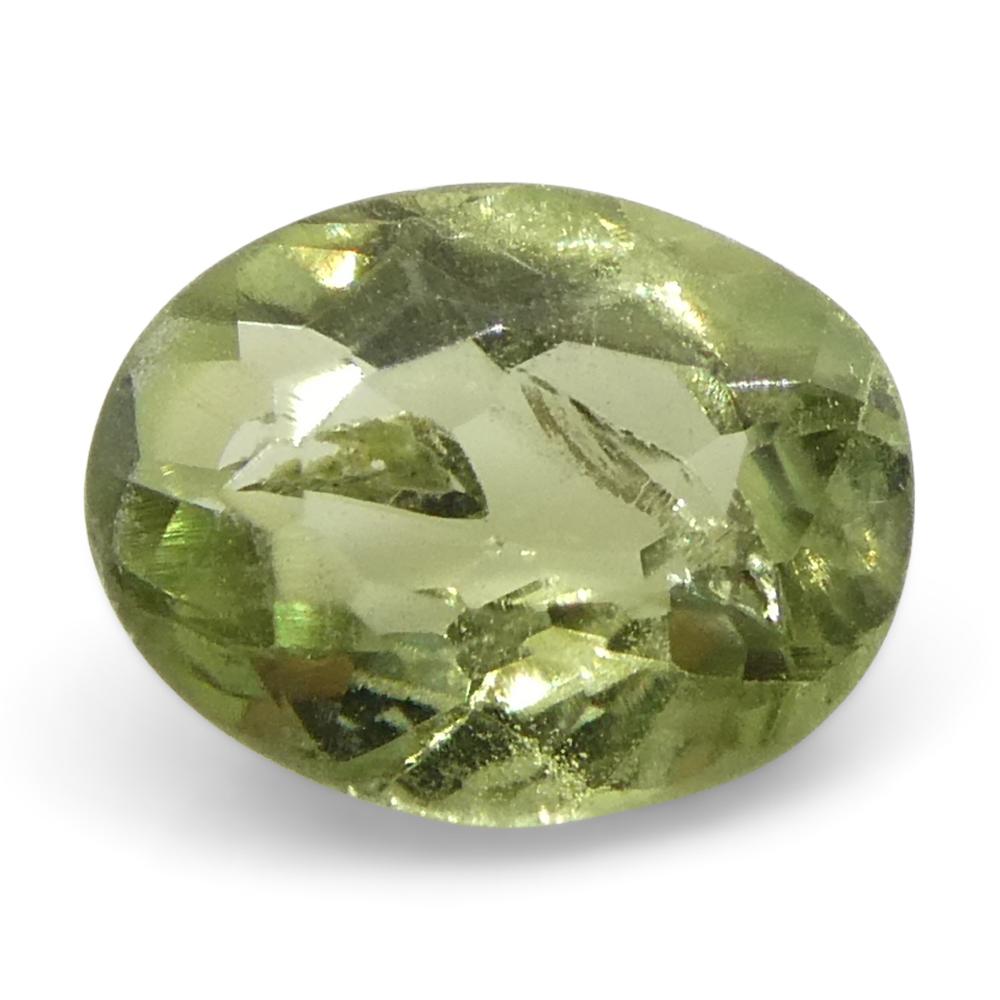 0.24ct Oval Yellowish Green to Yellowish Brown Alexandrite from Brazil For Sale 1