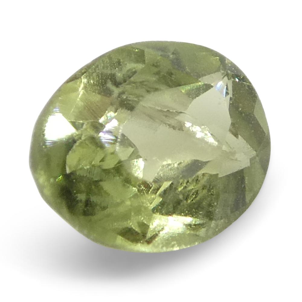 0.24ct Oval Yellowish Green to Yellowish Brown Alexandrite from Brazil For Sale 2