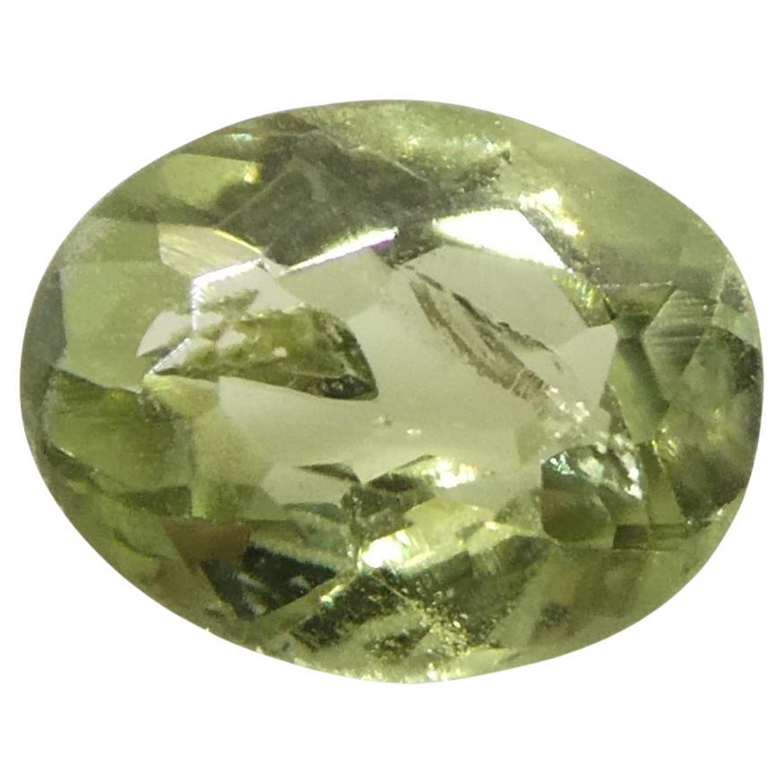 0.24ct Oval Yellowish Green to Yellowish Brown Alexandrite from Brazil