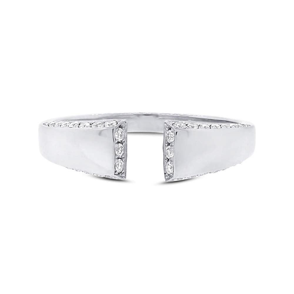 0.24ct Round Cut Diamond Ring in 14k White Gold