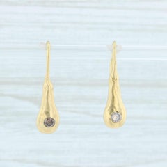 0.24ctw Champagne Diamond Teardrop Earrings 18k Yellow Gold Hook Posts Nordstrom