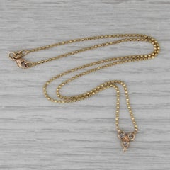 0.24ctw Diamond 3-Stone Pendant Necklace 14k Yellow Gold 16.5" Bead Chain