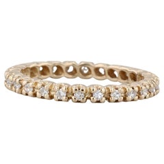 0.24ctw Diamond Eternity Band 14k Yellow Gold Wedding Anniversary Stackable Ring
