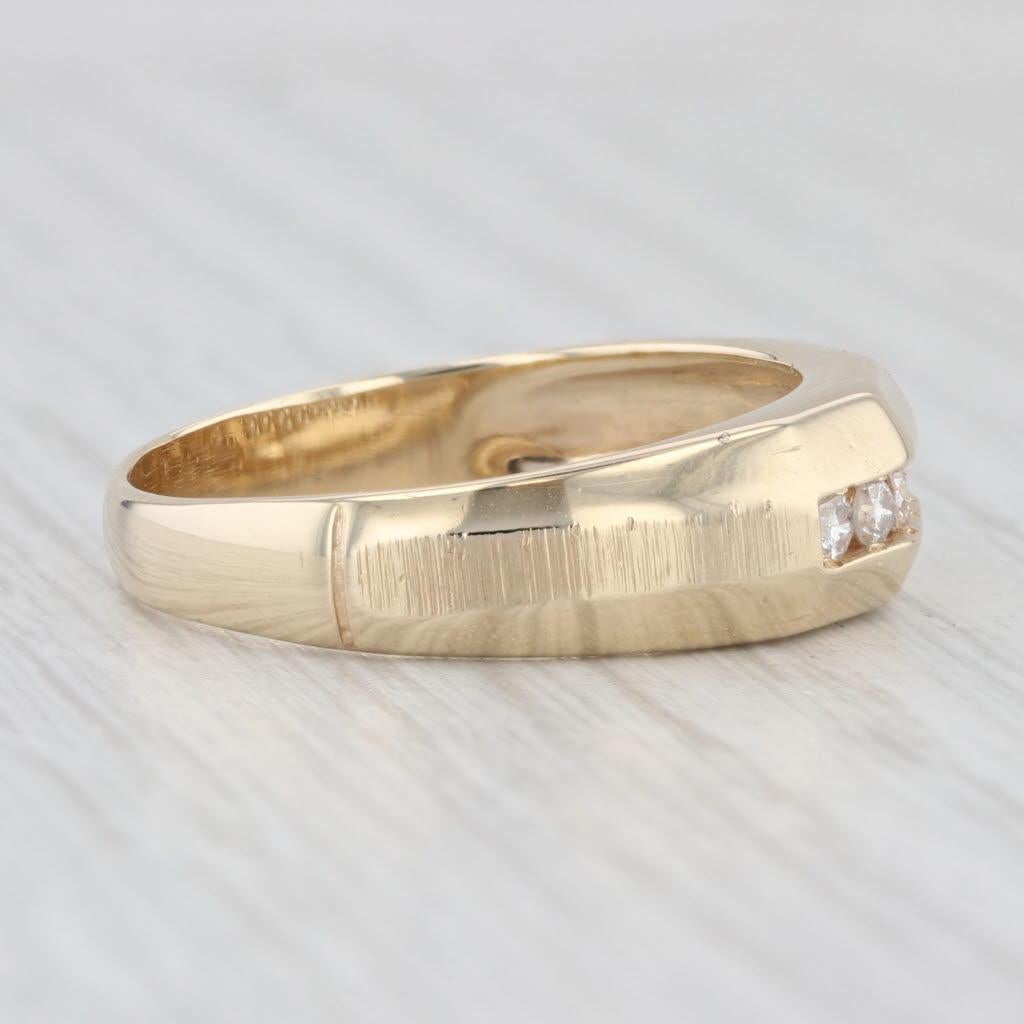0.24 Karat Diamant Ehering 14k Gelbgold Größe 9,75 Herrenring (Rundschliff)