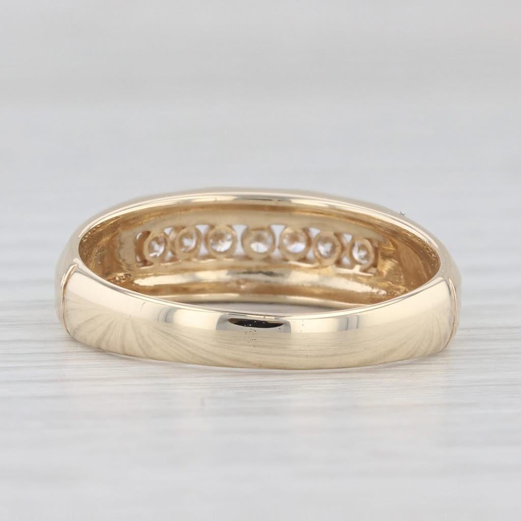0.24ctw Diamond Wedding Band 14k Yellow Gold Size 9.75 Men's Ring In Good Condition For Sale In McLeansville, NC